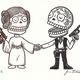Illustration for article titled Scifi and fantasy characters shed their skin for the Day of the Dead